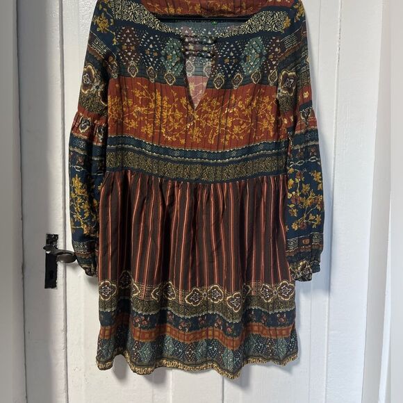 Farm Rio Bohemia mixed patchwork dress size small - Picture 1 of 11